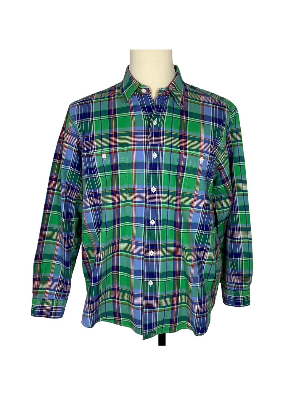 Polo Ralph Lauren Plaid Button Down Long Sleeves Shirt Size XL